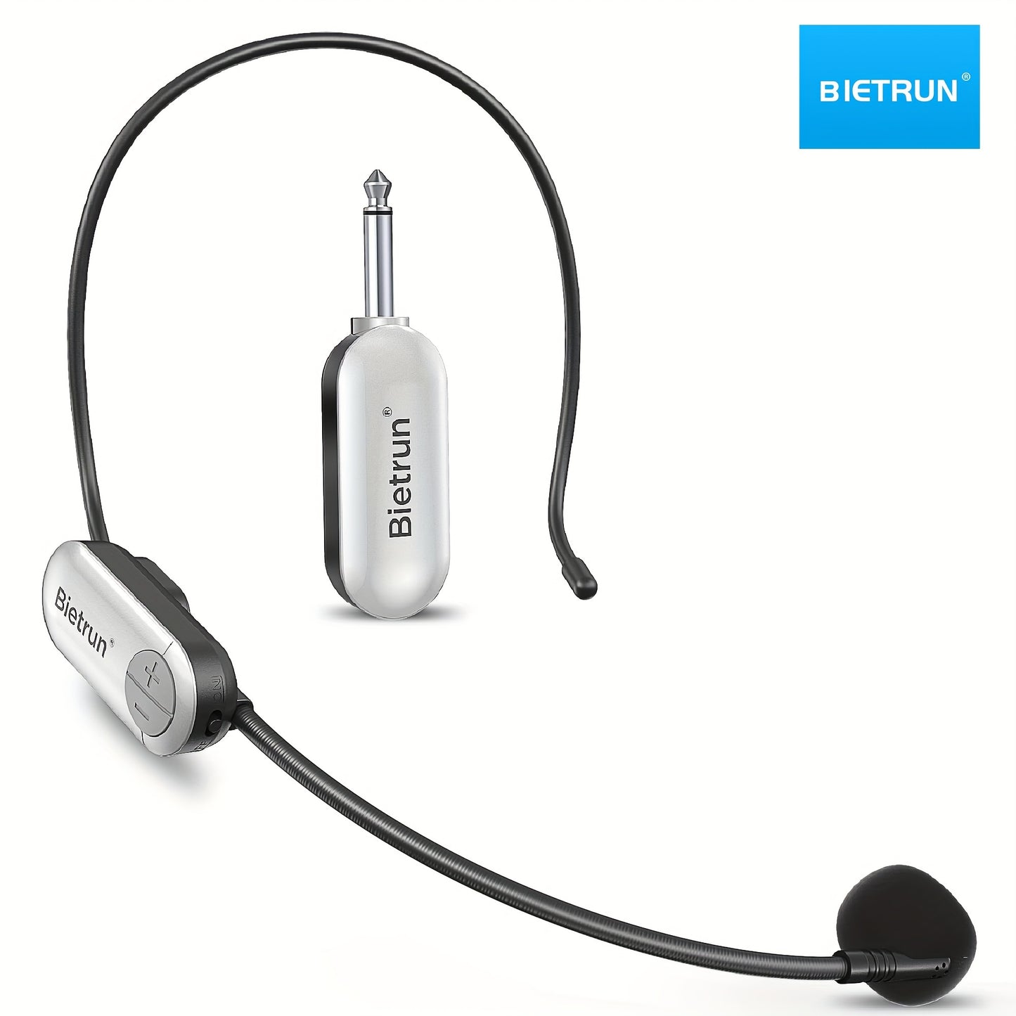 Wireless Microphone Headset With 1/4''Plug, 165ft Range, Wireless Headset Mic & Handheld Mic 2 In 1, For Karaoke Speaker, Amplifier, Mic Speakers, PA System, Teaching, Fitness