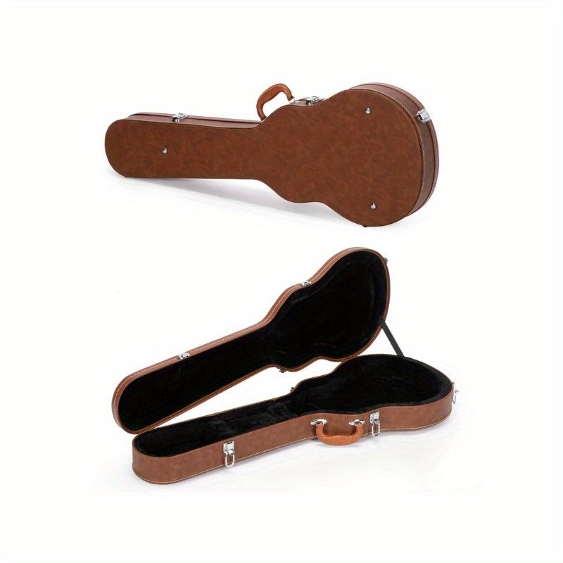 Hard-Shell Electric Guitar Case for GLP Style Electric Guitar Bulge Surface Brown
