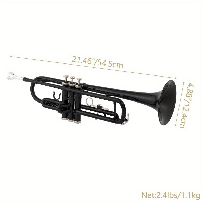 Bb Trumpet Black Nickel Plating with Mouthpiece New And High Quality