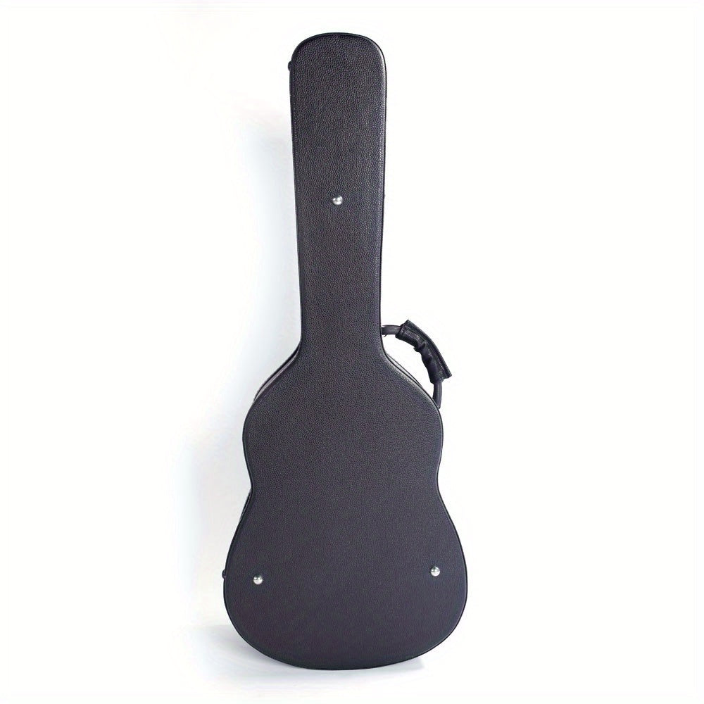 Protect Your Acoustic Guitar in Style! Microgroove Flat Black Hardshell Case, 39" And 41" Sizes, Fits Most Folk Guitars
