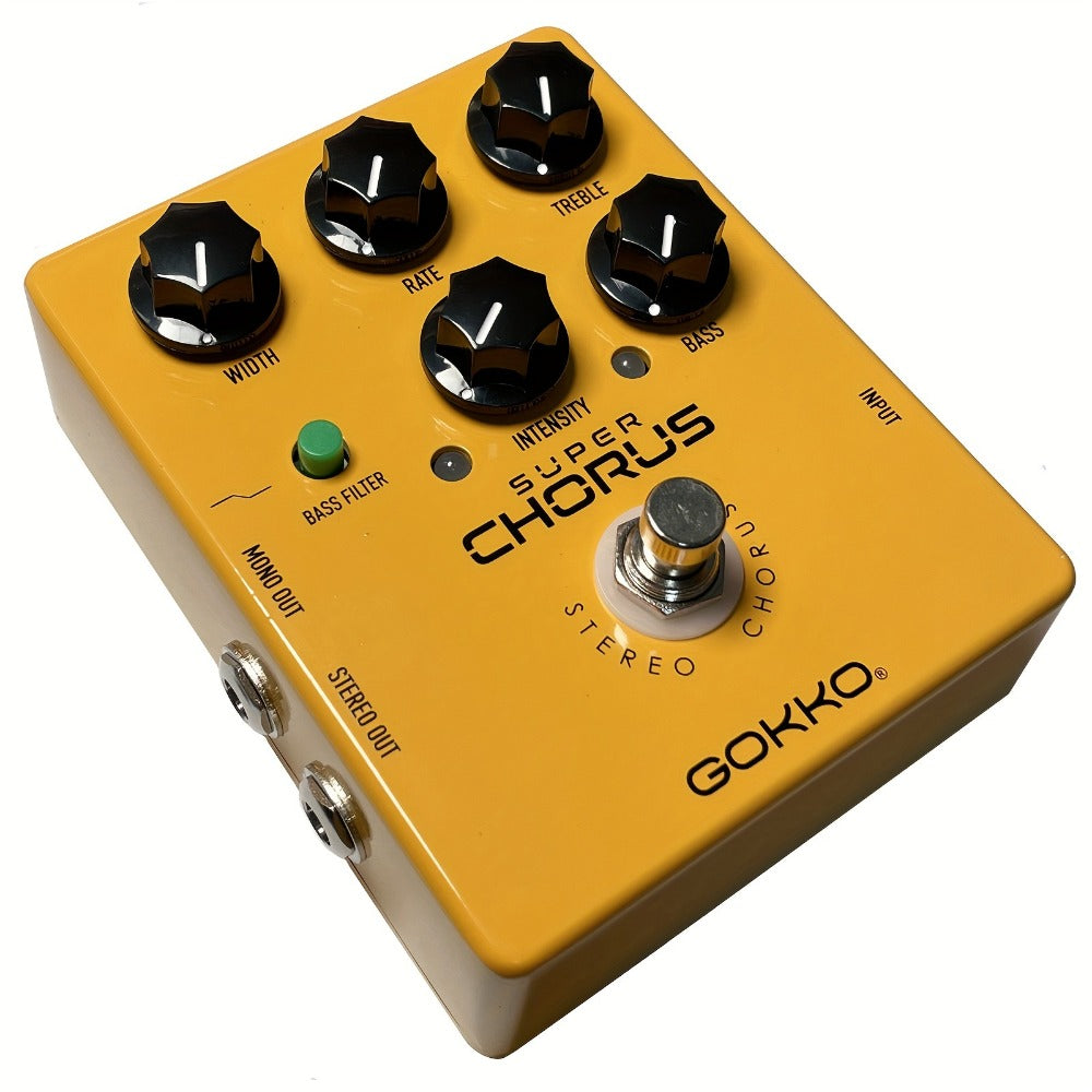 Guitar Effects Pedal, Adjustable, Stereo, Super for Electric Guitar Or Bass Tone Shaping