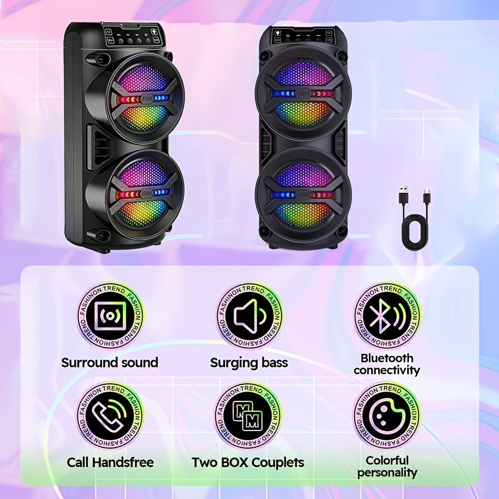 Portable PA Speaker, Dynamic, RGB, Wireless, Peak, 6500W for Parties and Karaoke