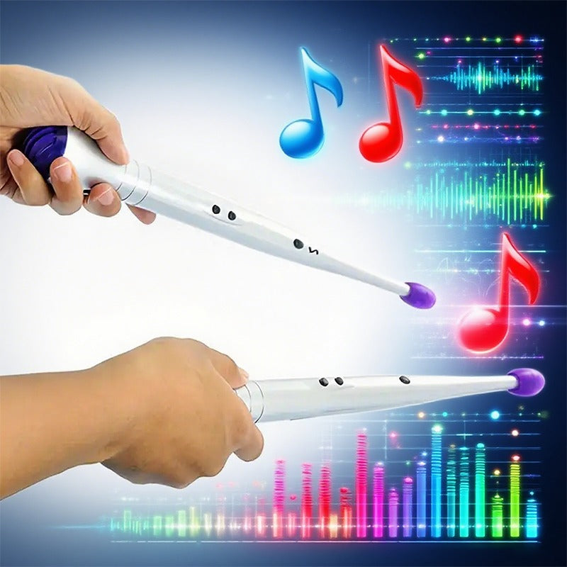 Electronic Rhythm Music Drumsticks for Leisure, Entertainment, And Holiday Parties Air Percussion Drumstick Set for Practice Music Gift for Kids New Year Holiday Promotion Gift (No Drum Sound)