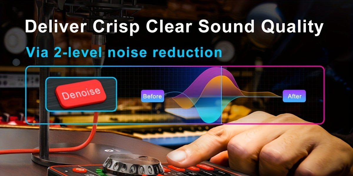 Professional Mixer, Suitable For Laptops, Mobile Phones, Game Recording, Streaming Podcasts, Internet Celebrities, Anchors, Live Streaming, Recording, Karaoke Video Studio Podcast Equipment Bundle, Condenser Mic, Dynamic Microphone, Sound Card