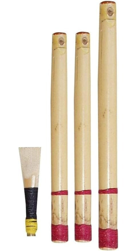 HAAUR TRADERS Scottish Bagpipe Rosewood Royal Stewart Tartan Natural Color with Silver Plain Mounts Free Tutor Book, Carrying Bag, Drone, Reeds