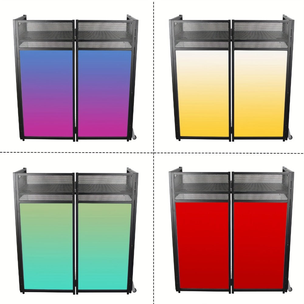 Portable DJ Booth, Portable, 5 inch, Facade for Supporting And Screening Dj Controllers