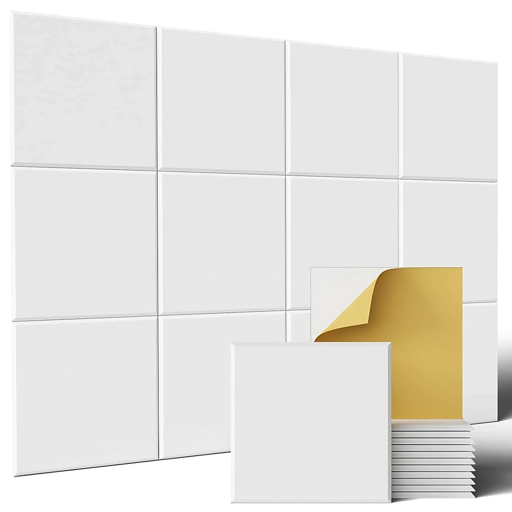 11.81x11.81inch Self-adhesive Felt 100% Polyester Sound Panels High Density, Soundproof Wall Panels For Home Studio