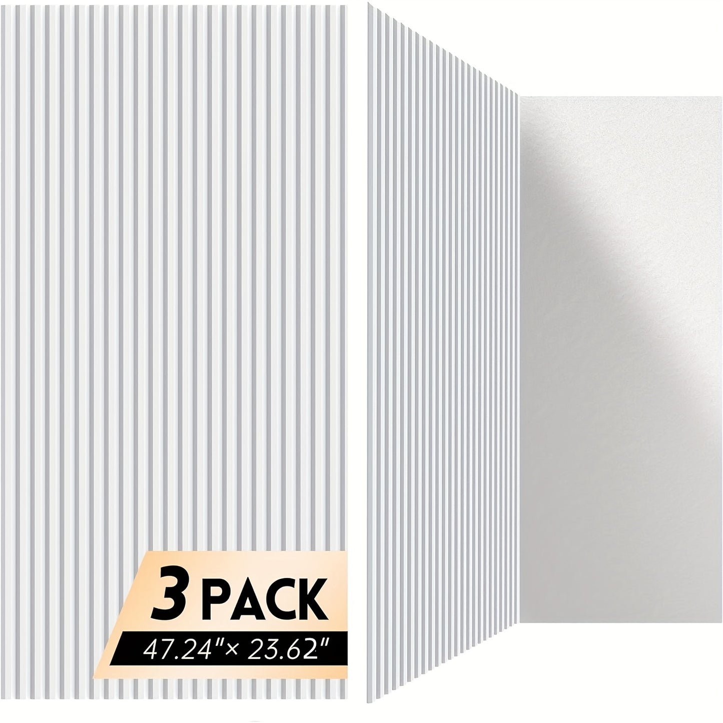 DALTACK 3pcs Large Acoustic Acoustic Foam Panel, 47.25 "X 23.65" X 0.35 "Acoustic Wall Panel, Decorative Acoustic Wall Panel for Home Studio Office