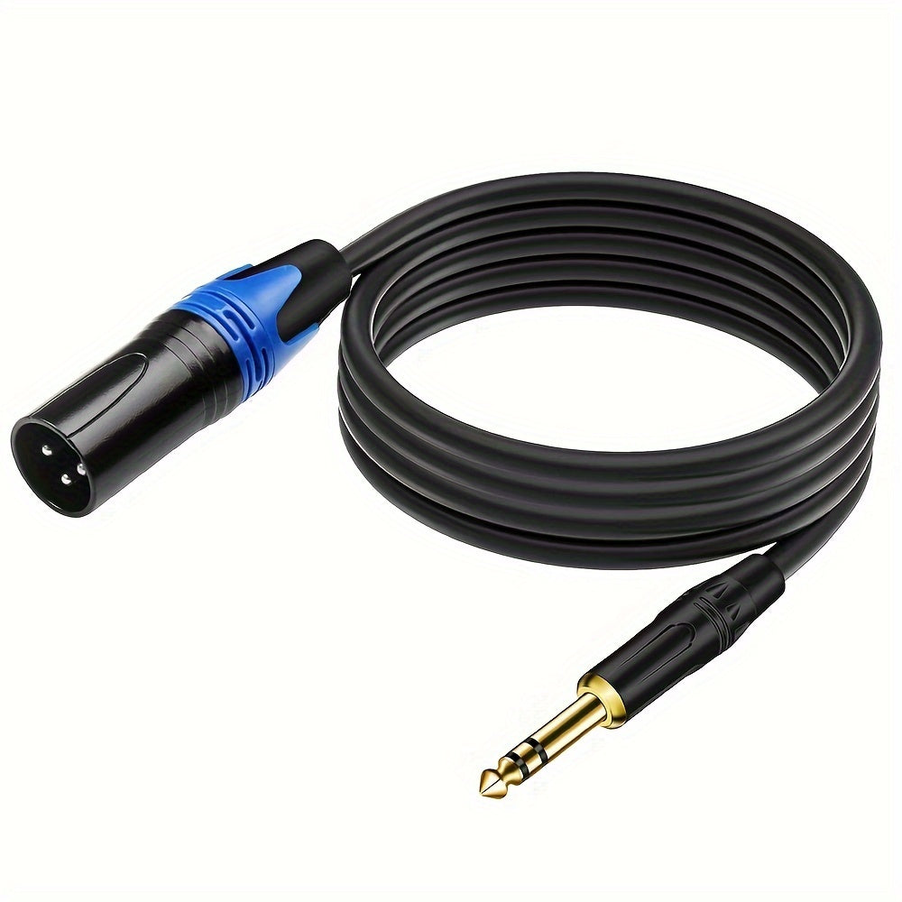 1 XLR Male to 1/4 Inch (6. 35mm)TRS Jack, Balanced 6. 35mm TRS Plug to 3-pin XLR Cable, Suitable for Microphones, Speakers, Stage, DJ, Etc.