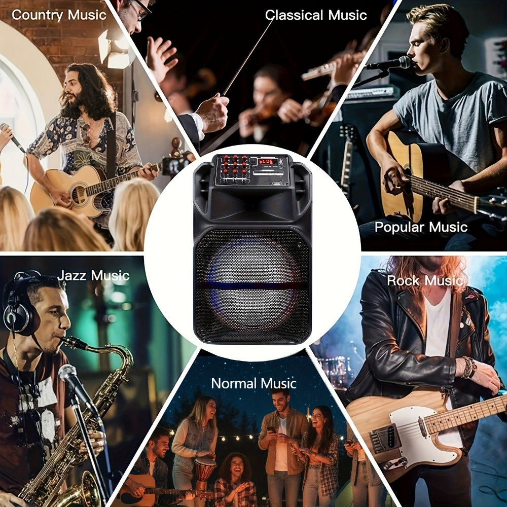 Portable PA Speaker, Wireless, Portable, 5000W, Subwoofer for Parties and Karaoke