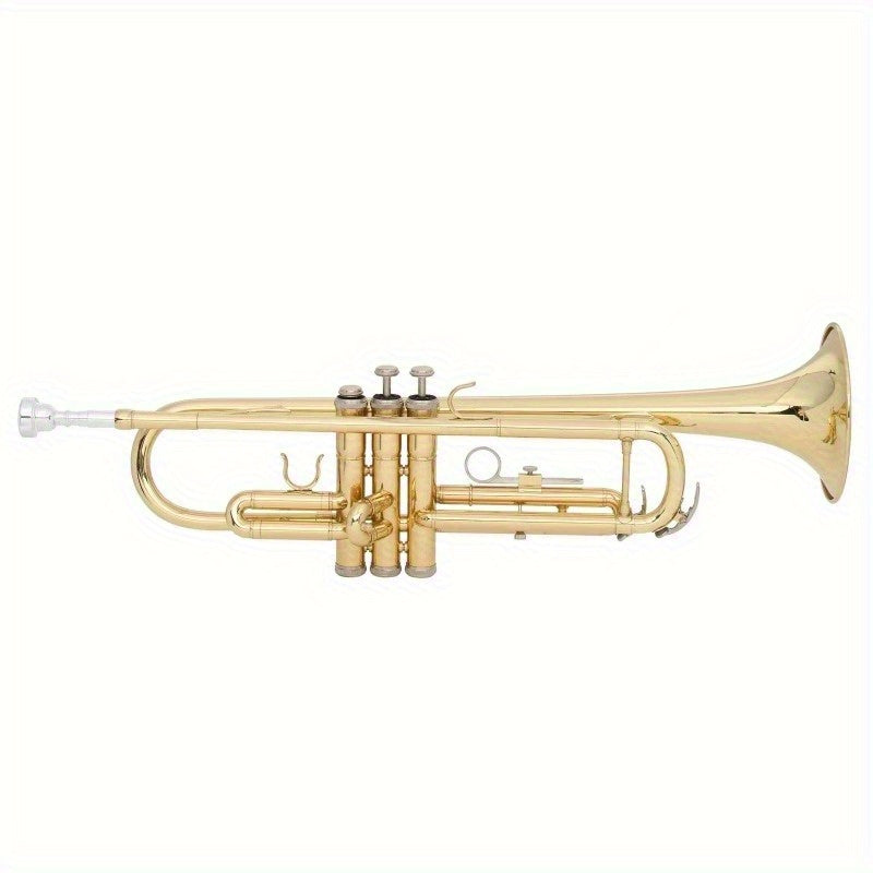 Ideal for Beginner Musicians: Golden - Lacquered Brass Bb Trumpet, Perfect for Student School Bands