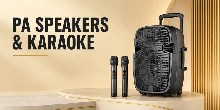 PA speakers and karaoke
