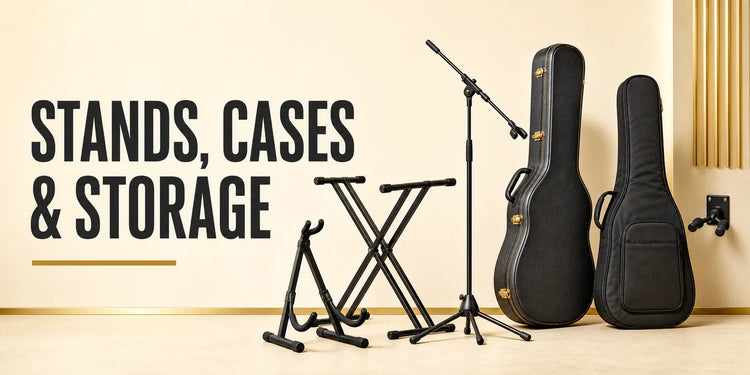Stands, cases and storage