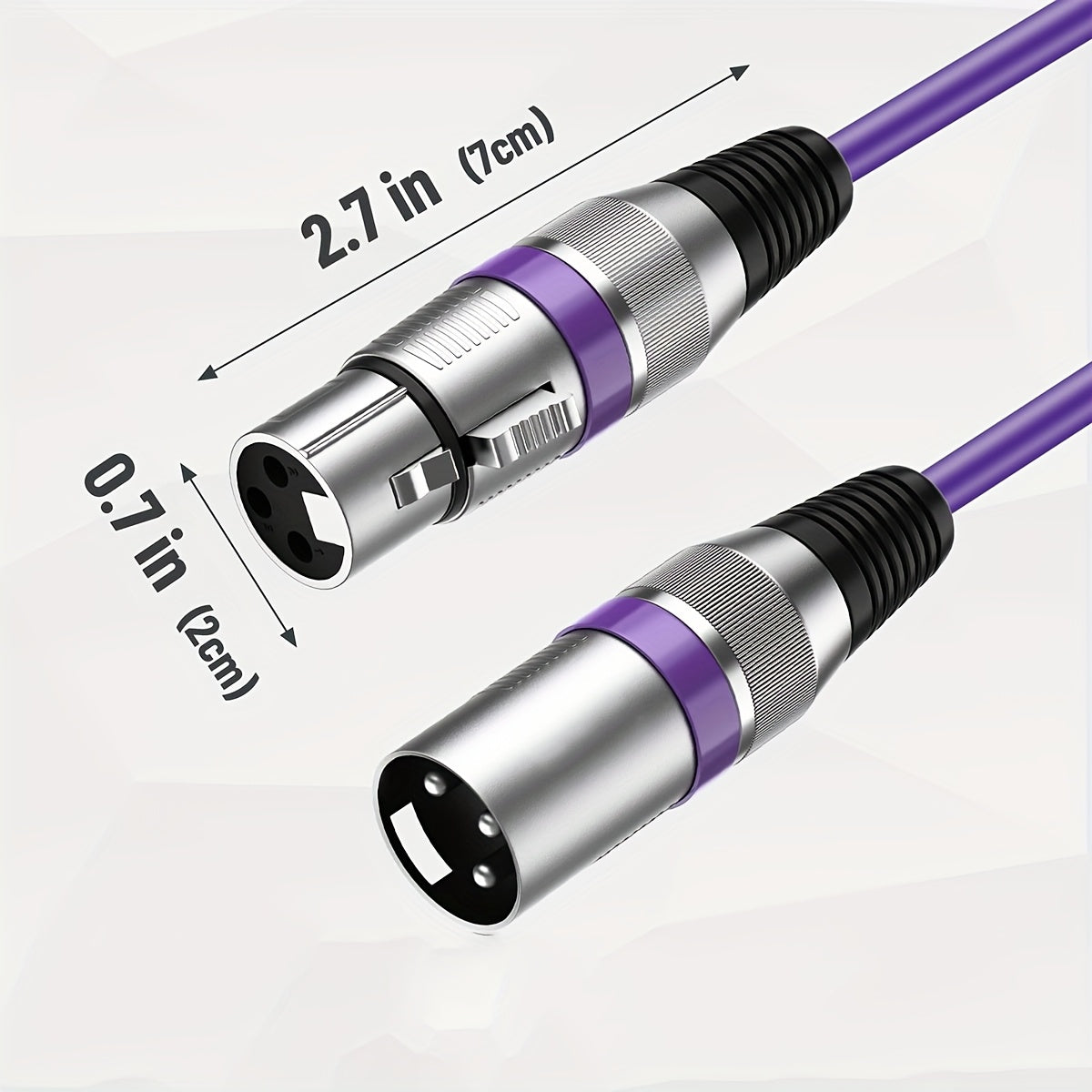 1pc 236. 22 Inch Microphone Cable, Audio Connection Cable, New Color Copper Alloy Head Large Three-Core Balance Gun Atoc Mixer Audio Connection Cable