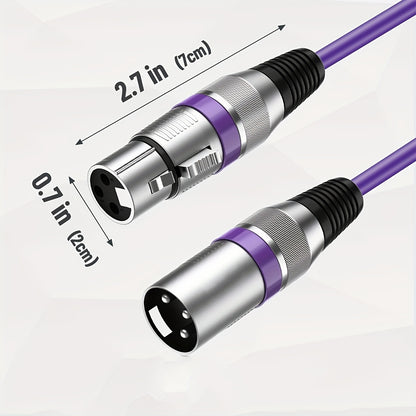 1pc 236. 22 Inch Microphone Cable, Audio Connection Cable, New Color Copper Alloy Head Large Three-Core Balance Gun Atoc Mixer Audio Connection Cable