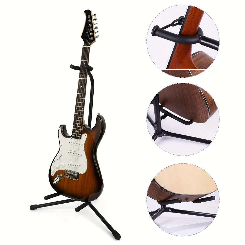 Foldable Guitar Stand for Acoustic Electric Guitar, Bass and Ukulele