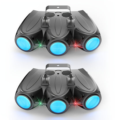 [Ideal For DJ Parties] 40W LED Laser RGBW Stage Light With 23 Programmable Dynamic Effects And Starlight Show Controlled By Auto And Sound-Activated DMX With Adjustable Speed/Sensitivity Ideal For DJ Parties/Ktv/Home