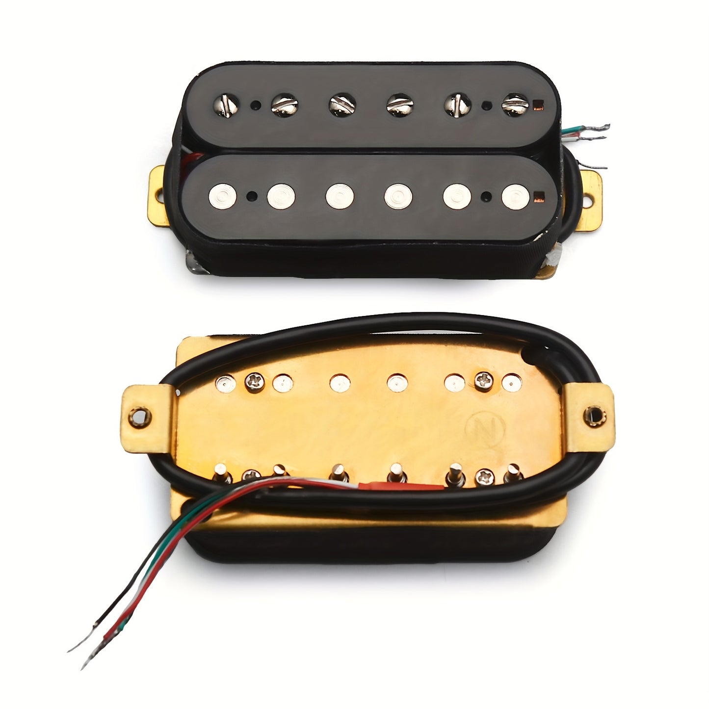 High-Performance Black Humbucker Electric Guitar Pickup Set with Coil Splitting - Dual Coil Design, 4-Conductor Cable, High Output (Neck: 7. 5K, Bridge: 15K)