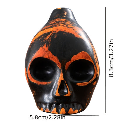 1pc Aztec Death Whistle-Handcrafted Ceramic Skull Musical Instrument Replica-A Unique Gift for History Lovers and Collectors, No Batteries Required