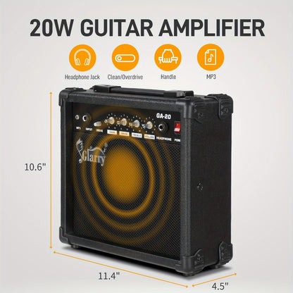 Guitar Case, 20W, Stylish, H-S-S, Pickup for Storage and Travel