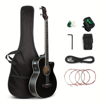 Acoustic Guitar, Black with AMP, Full Size, GLARRY, 44.5In, Full for Lessons and Practice