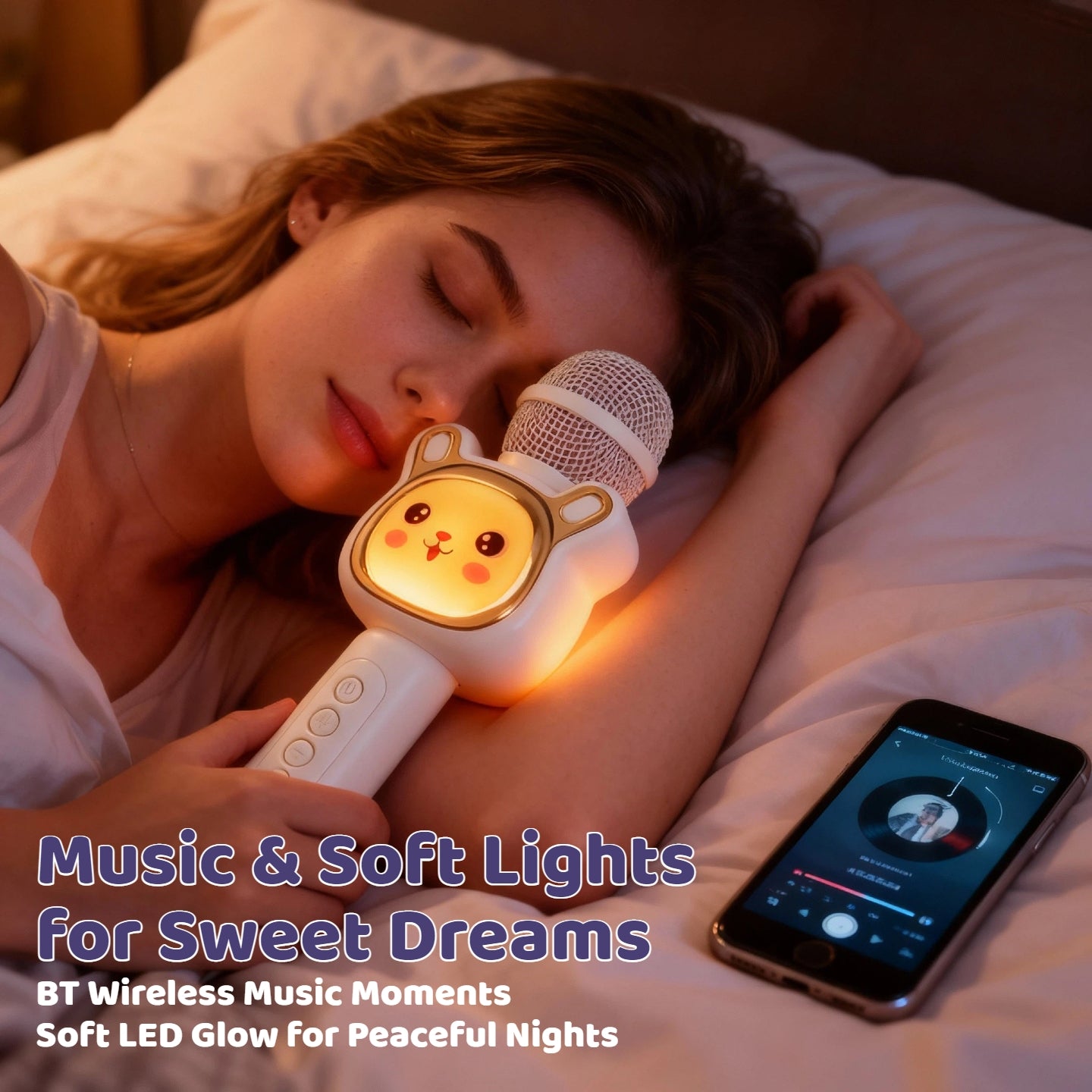 Wireless Karaoke Microphone Speaker with LED Lights And Fun Voice Changer - Portable Singing Mic for Outdoor Parties And Family Gatherings, Stereo Home Karaoke for Travel, Car, And Camping - Fun Summer Party Accessory, Birthday Gift