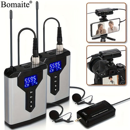 Audio Mixer, Wireless, Rechargeable, Bomaite, Lavalier for Live Sound