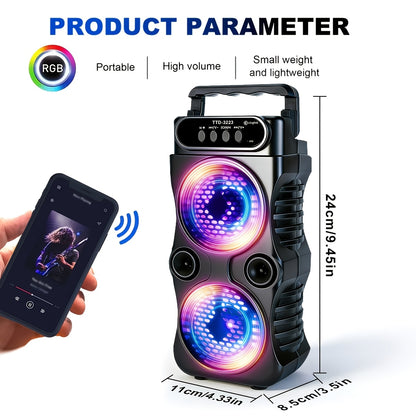 8800W Portable PA Wireless Speaker with RGB Lighting, Compact Subwoofer, And FM Radio; Supports Bt/Tws/Fm/Usb/Tf/Microphone Input; Perfect for House Parties, Holiday Gatherings, And Indoor Music And Dancing; Ideal Gift for JBL