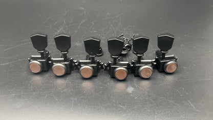 SAPHUE 3+3 Vintage Style Locking Guitar Machine Heads 1:15 Ratio Lock String Deluxe Tuning Key Pegs Tuners Set Replacement for Electric, Acoustic Or Folk Guitars