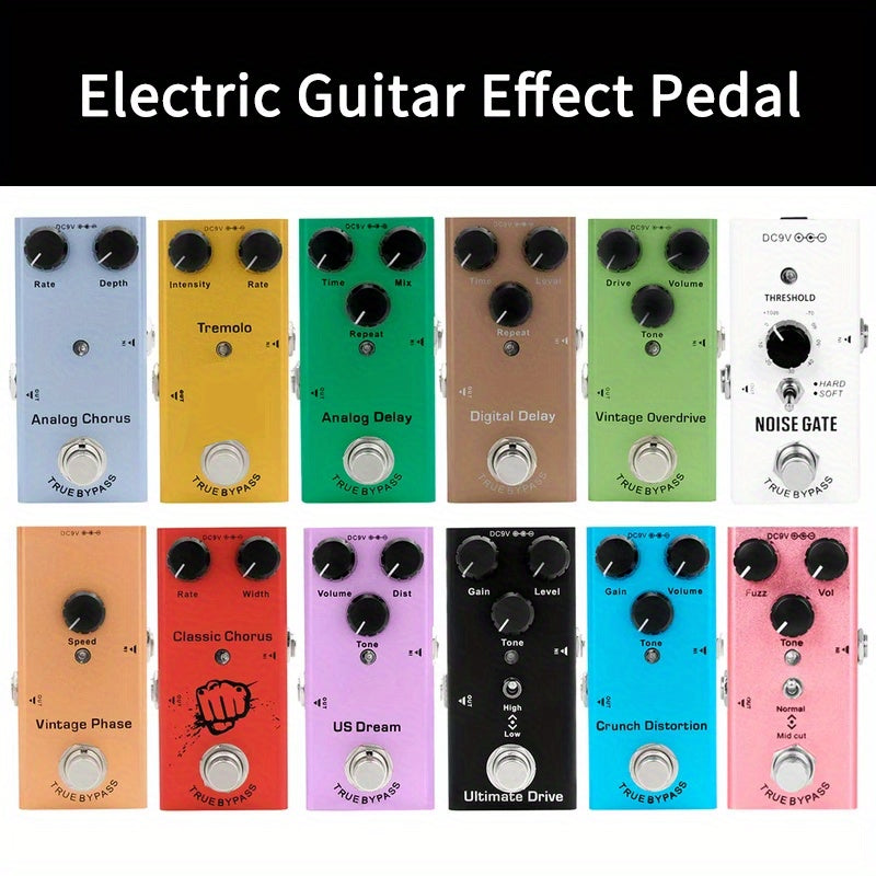 [Guitar Effects Processor] Guitar Effects, Guitar Effects, Multiple Guitar Effects, Easy to Adjust, Guitar/ Keyboard - Professional Effects Processor Effects, Noise Gate/ Bite Distortion/ Overload/ Digital Delay/ Analog Delay/ Tone