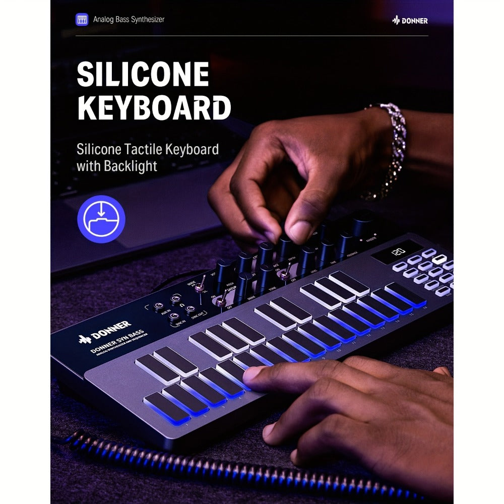 MIDI Pad Controller, Donner, Sequencer, Bass for Music Production