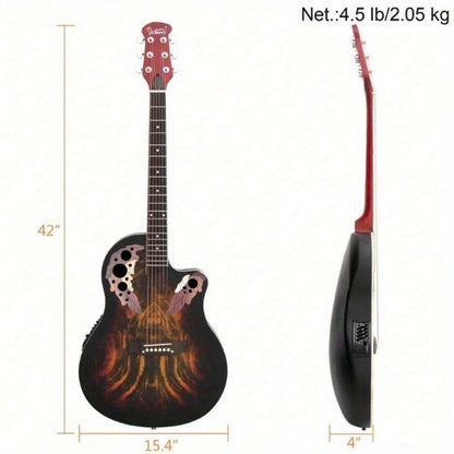 Acoustic Guitar, 41 Inch, Adjustable, Full Size, MOTOOS, Inch, Full-Size for Lessons