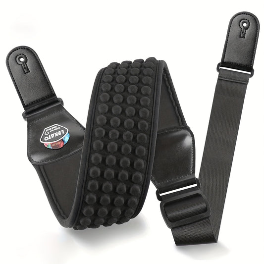 LGS-5 3 Inch Wide Guitar Bass Strap with 3D Sponge Filling Adjustable Length From 45" to 55"
