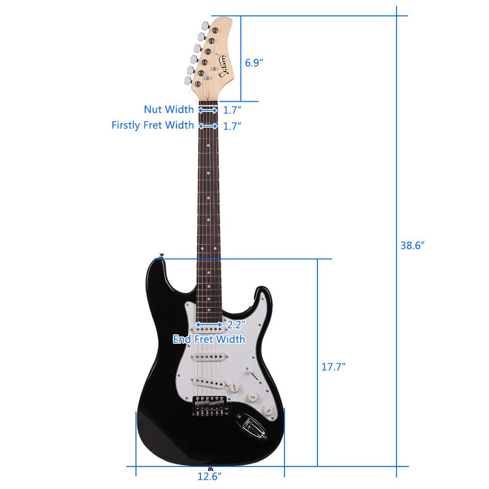 Electric Guitar, 42 mm, Red, AST, Rosewood for Lessons and Practice