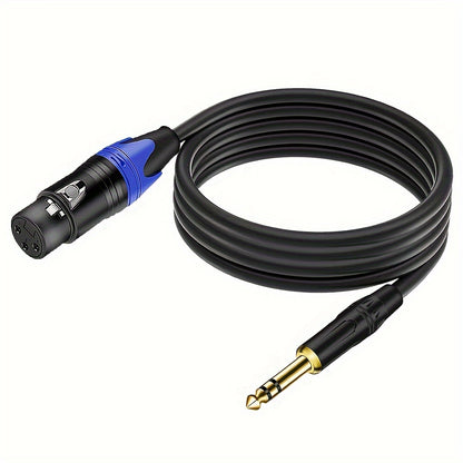 3-pin Xlr Female to 1/4 Inch 6. 35mm TRS Large Three-core Stereo Jack Cable, Adapter for Speaker Capacitor Microphone Guitar Mixer AMP