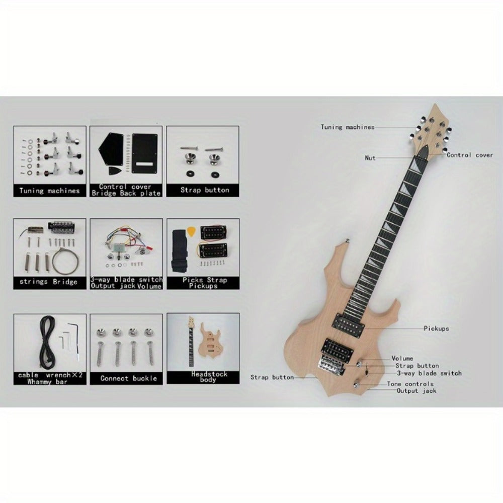 Electric Guitar, DIY, String, Flame for Lessons and Practice