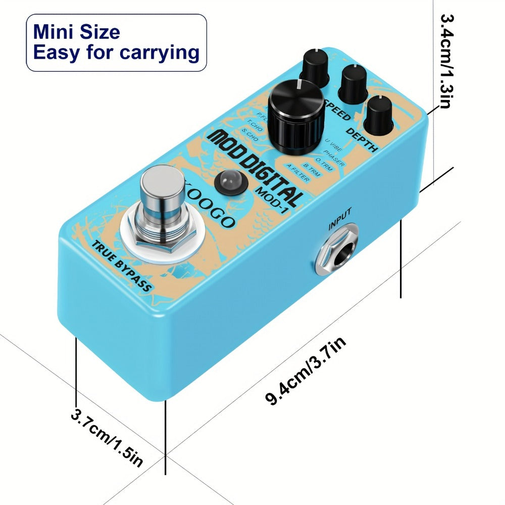 Guitar Effects Pedal, Dynamic, Tuner Pedal, Mini for Electric Guitar Or Bass Tone Shaping