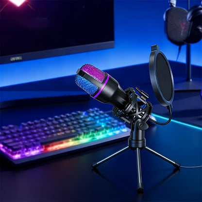 Recording Microphone, RGB, Condenser, All-in-one, Gaming for Recording and Streaming