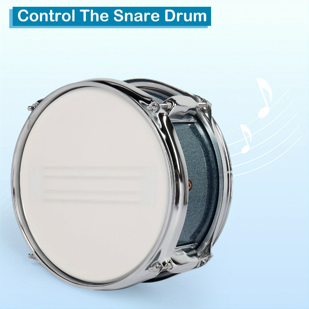 5-Piece Beginner Acoustic Drum Set with Stool, Pedal, Sticks and Wrench