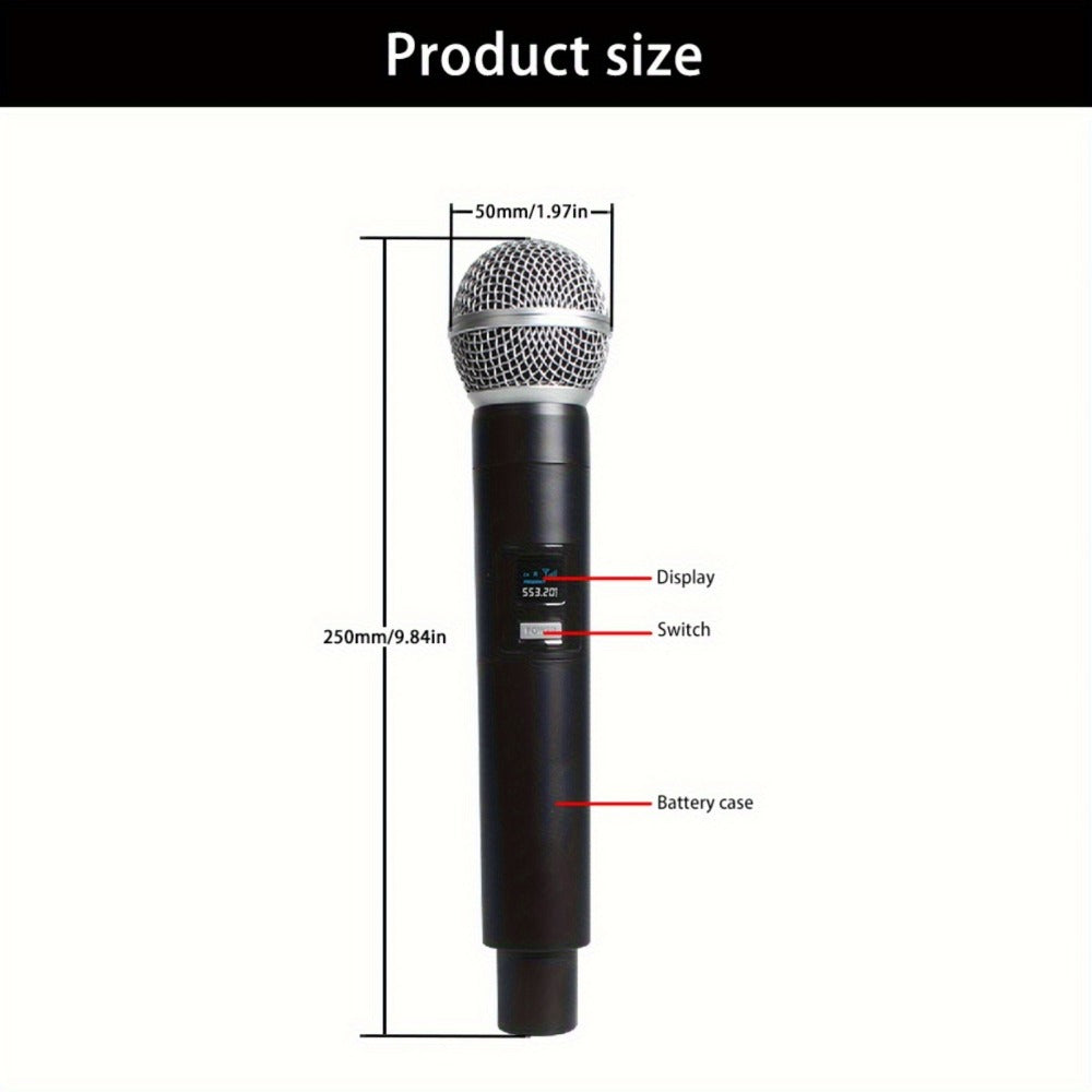 Recording Microphone, Wireless, Rechargeable, Dual-Channel for Recording and Streaming