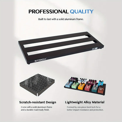 Guitar Pedalboard, 22 Inches for Organizing And Carrying Guitar Effects Pedals