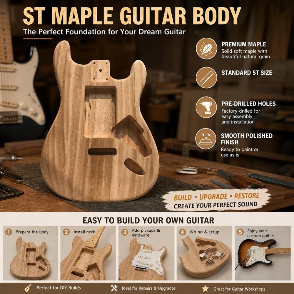 Guitar Stand, 43mm, Solid, Maple, Electric for Holding And Displaying Guitars