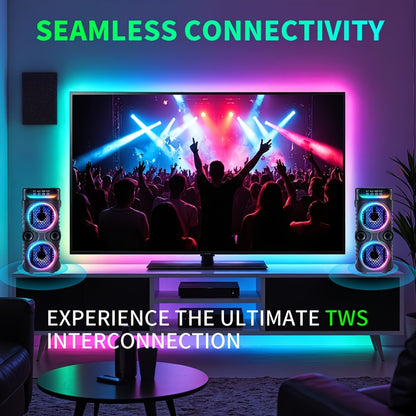 8800W Portable PA Wireless Speaker with RGB Lighting, Compact Subwoofer, And FM Radio; Supports Bt/Tws/Fm/Usb/Tf/Microphone Input; Perfect for House Parties, Holiday Gatherings, And Indoor Music And Dancing; Ideal Gift for JBL