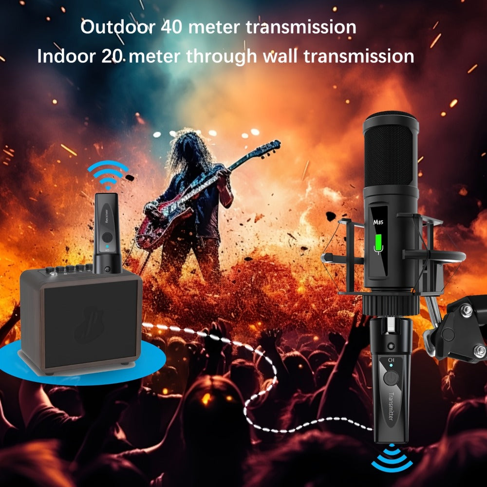 Recording Microphone, USB, 2.4 GHz Wireless, Wireless, XLR, System for Recording