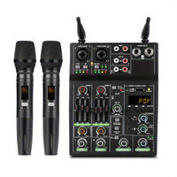 Mixing console with microphone