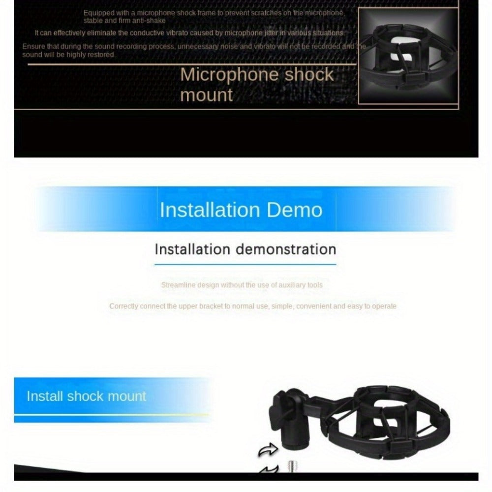 USB Audio Interface, 5Mm, USB, Adjustable, Condenser, Microphone for Recording