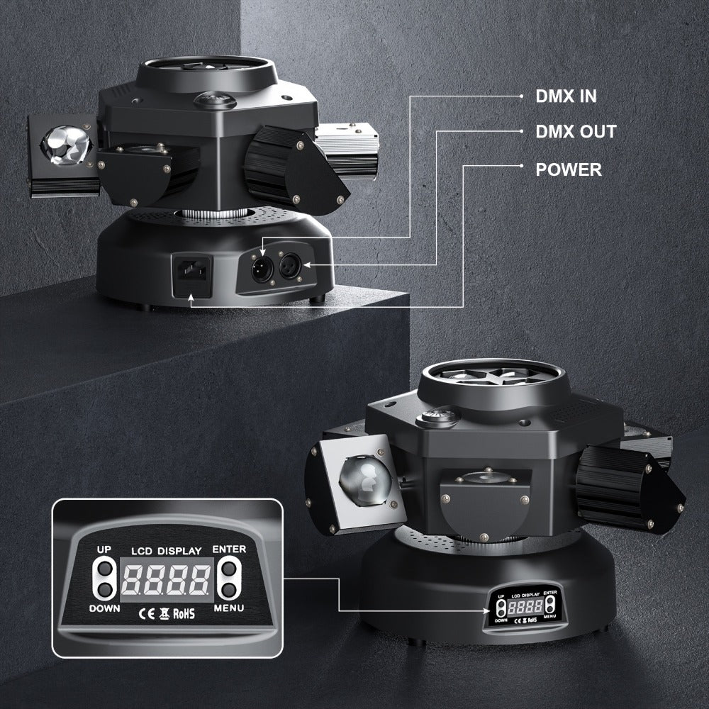 Moving Head DJ Light, Dynamic, RGBW, Wedding, Stage, 200W for Stage and Party Lighting
