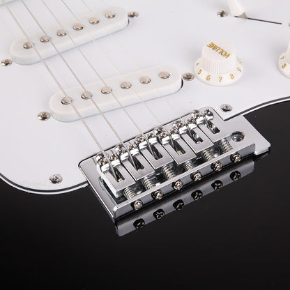 Electric Guitar, Adjustable, Rosewood, Fingerboard, Black for Lessons and Practice