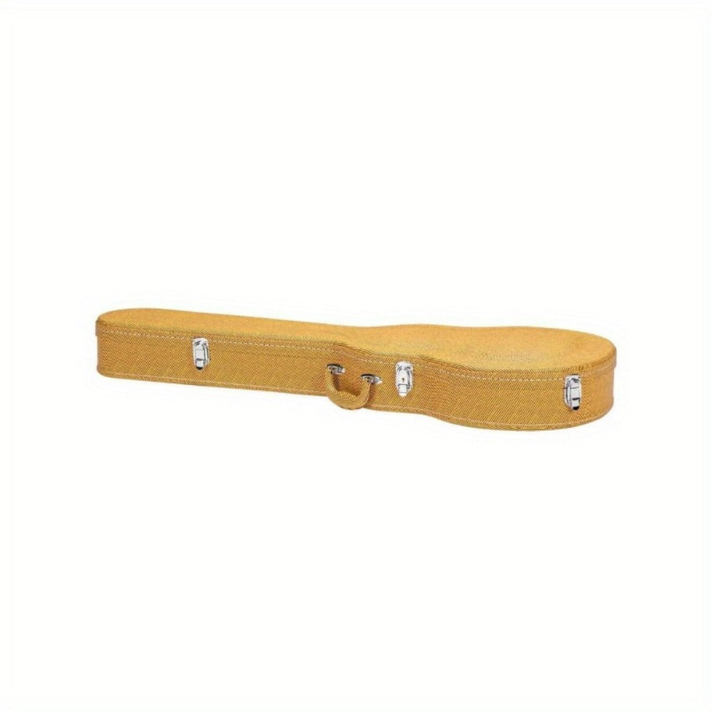 Guitar Case, Yellow, Hard, Shell for Storage and Travel for Home Practice, Rehearsal