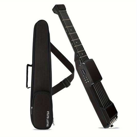 USB Charging Smart Acoustic Electric Guitar Pocket Guitar Standard MIDI Guitar Christmas Travel Guitar Chord Practice Portable Guitar Neck for Trainer Beginner AI LCD